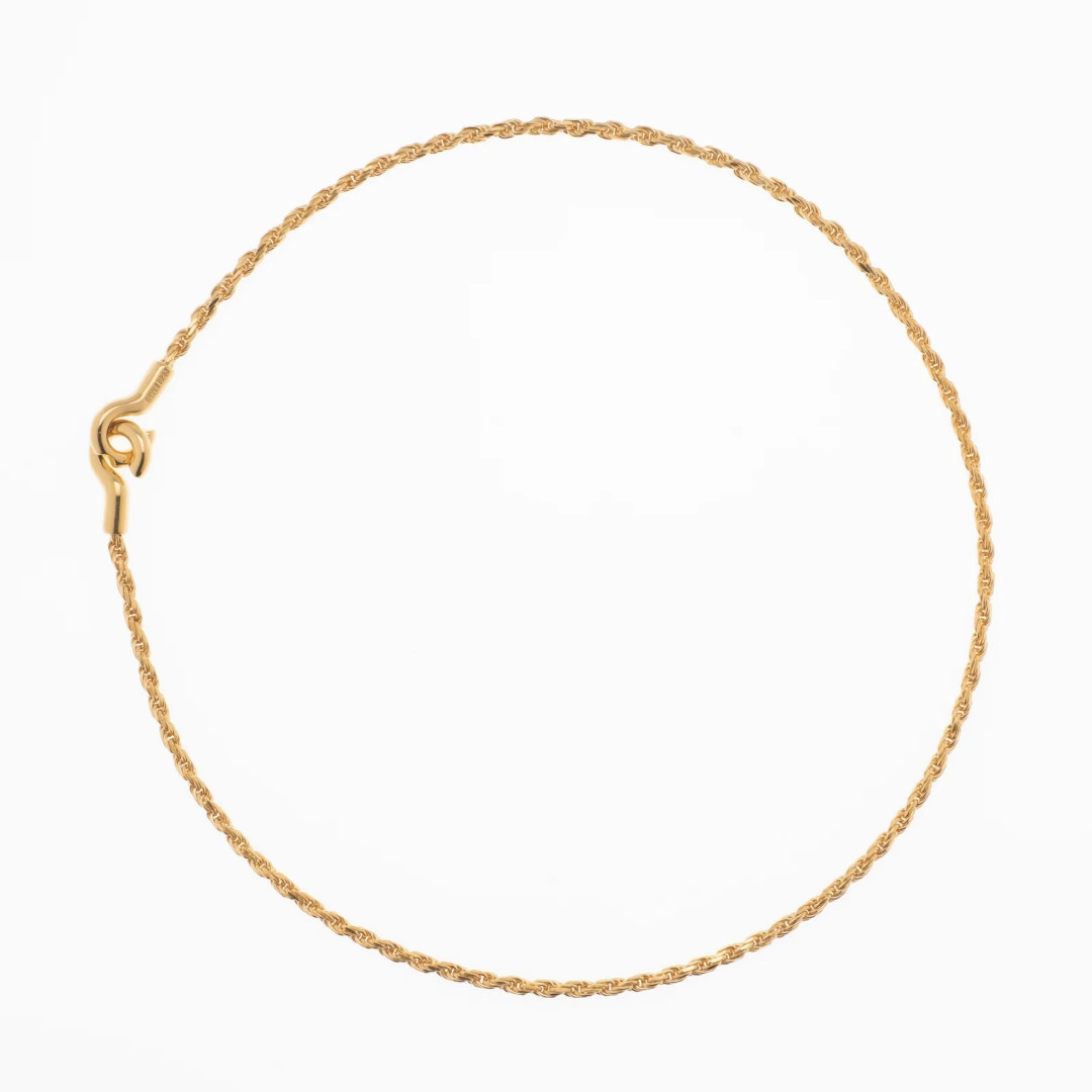 【All Blues】Rope ネックレス ポリッシュ 18Kゴールド/ 42㎝ All Blues】Rope ネックレス ポリッシュ 18Kゴールド/ 42㎝ (All
