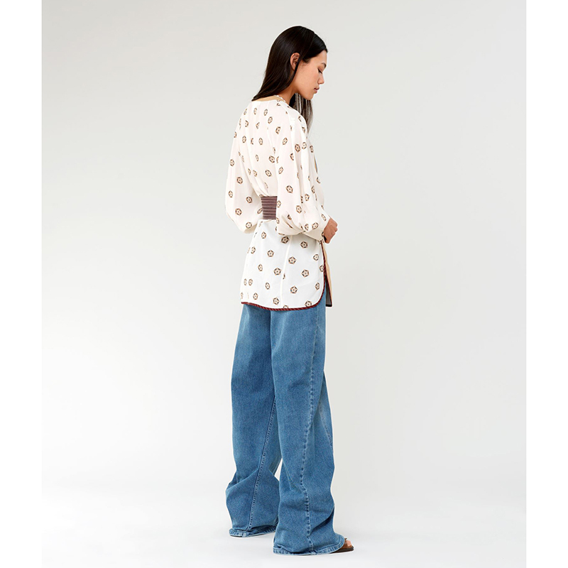 Chloe ブラウス・シャツ ◆Chloe 21SS 最新作◆パッチワーク プリントブラウス◆White◆(2)