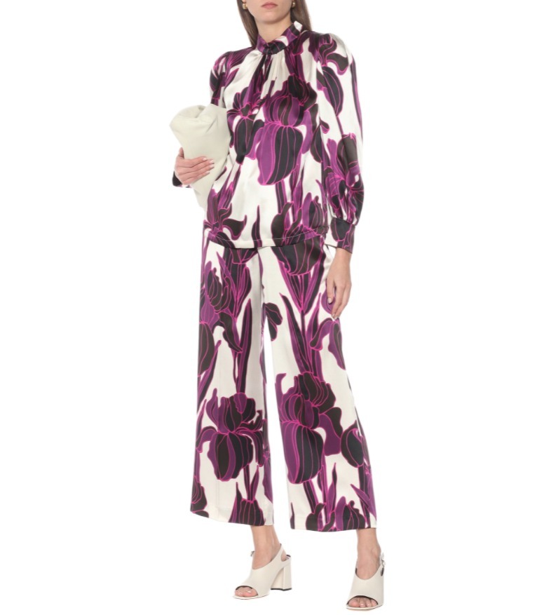 Dries Van Noten パンツ DRIES VAN NOTEN ★ 花柄 シルク サテンパンツ(3)