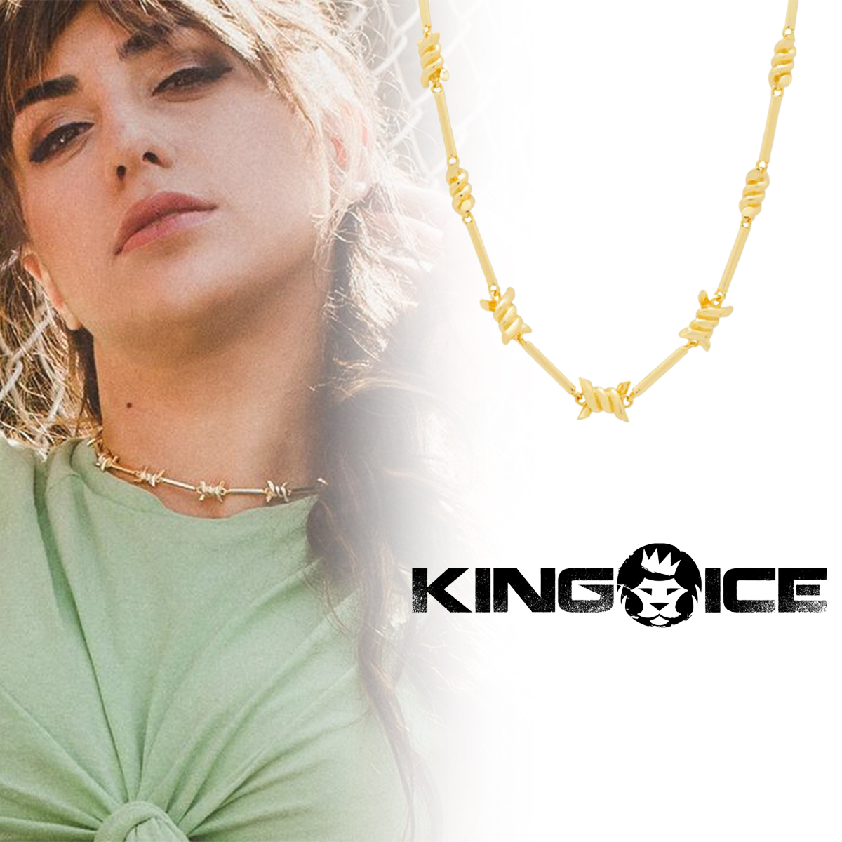 KING ICE キングアイス 10MM BARBED WIRE CHAIN ネックレス
