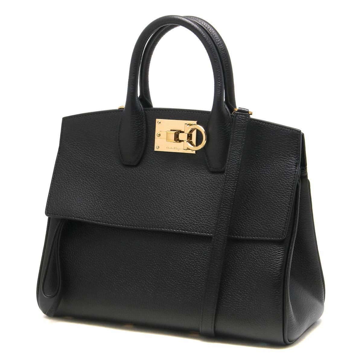 SALVATORE FERRAGAMO トートバッグ ブラック レディース 21H159