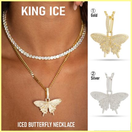 King Ice ネックレス・チョーカー 送料関税込【King Ice】ICED BUTTERFLY NECKLACE☆(2色)国内発送