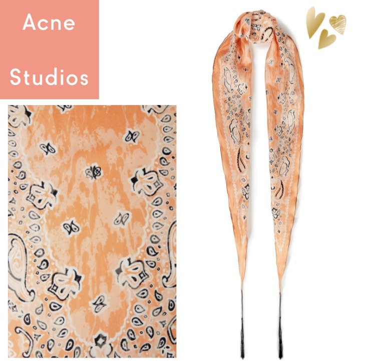 【在庫あり】 Acne Studios Tassel-trimmed printed silk-satin twill scarf スカーフ 【在庫あり】 Acne Studios Tassel-trimmed printed silk-satin twill scarf スカーフ