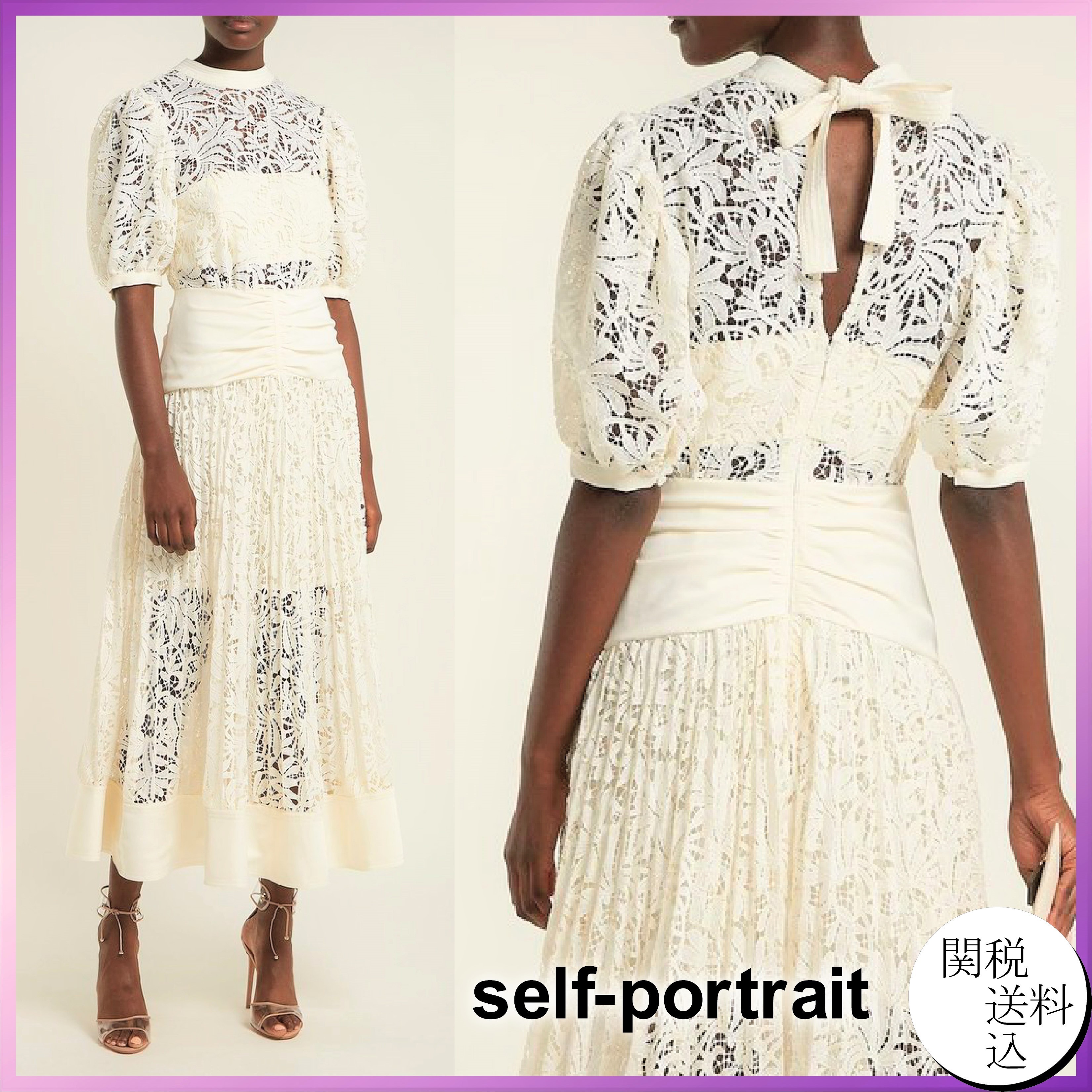 SALE＊Self-Portrait >> フローラルレースミディドレス