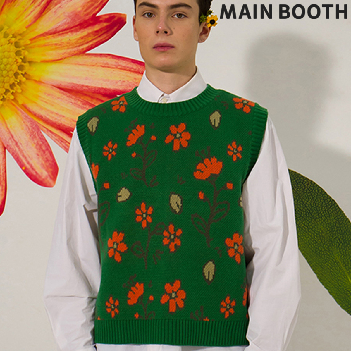 ★MAINBOOTH★Flower Garden Vest(CLOVER)★正規品/韓国直送料込
