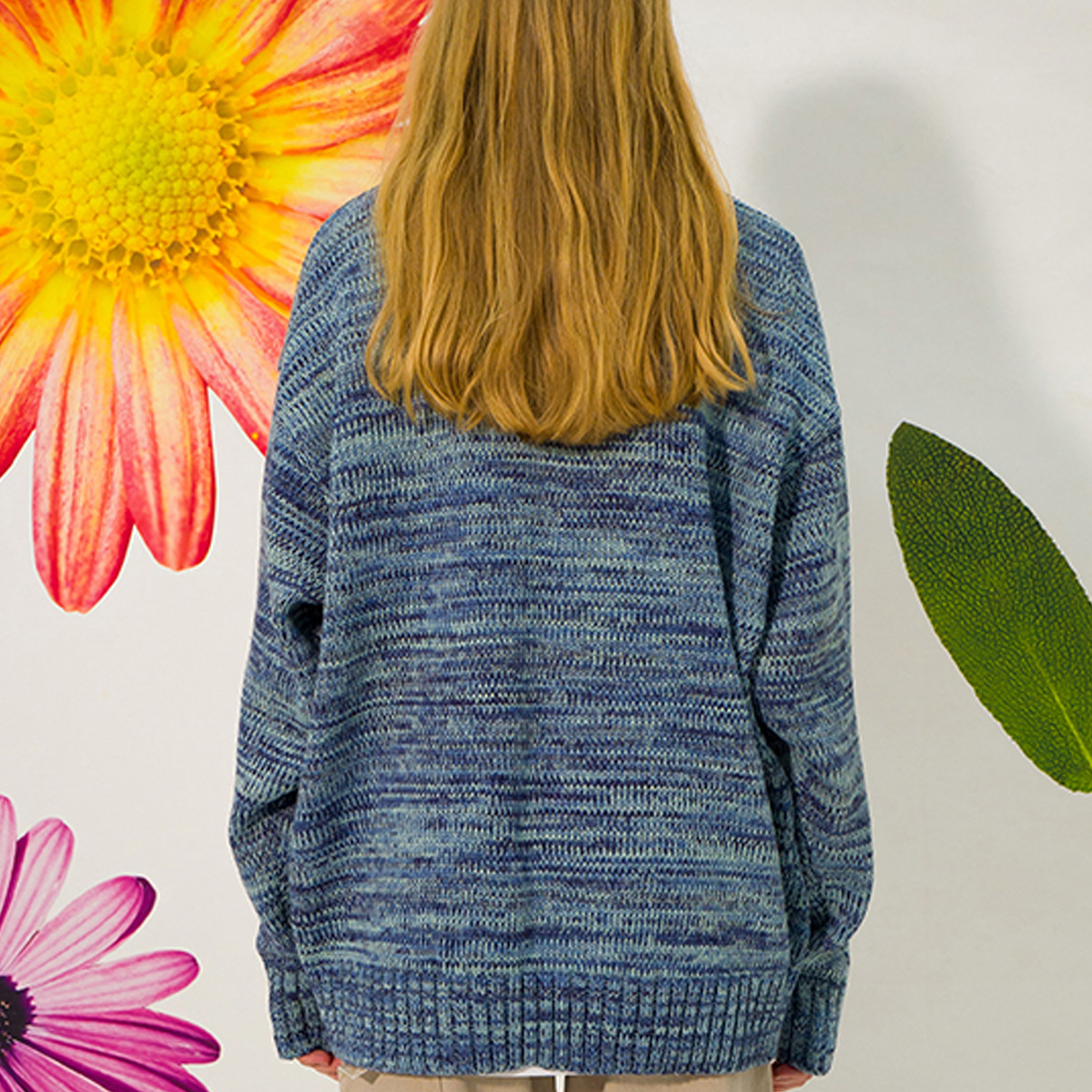 ★MAINBOOTH★Blending Sweater(WAVE BLUE)★正規品/直送料込 ☆MAINBOOTH☆Blending Sweater(WAVE BLUE)☆正規品/直送料込