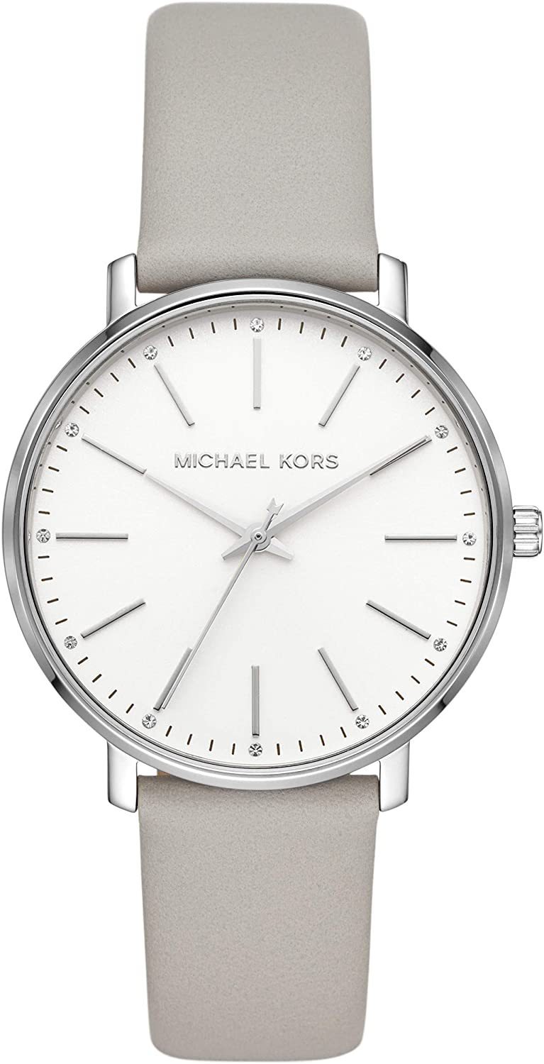 MICHAEL KORS 腕時計 38mm シルバー レザー 人気