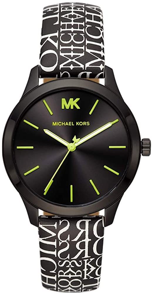 MICHAEL KORS 腕時計 38mm ブラック レザー 人気