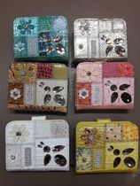 ★MICHELANGELO★収納大コンパクトミツバチパッチワーク折り財布 ☆MICHELANGELO☆収納大コンパクトミツバチパッチワーク折り財布
