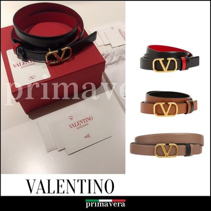 VALENTINO Belts Reversible Vlogo Signature Belt In Glossy Calfskin 20Mm