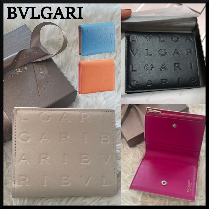 【BVLGARI】ブルガリ ロゴ バイカラー コンパクトウォレット