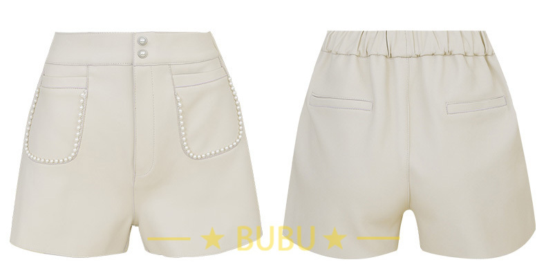 Since Then パンツ Since Then キュート フェイクレザー ビジュー ショート パンツ(18)