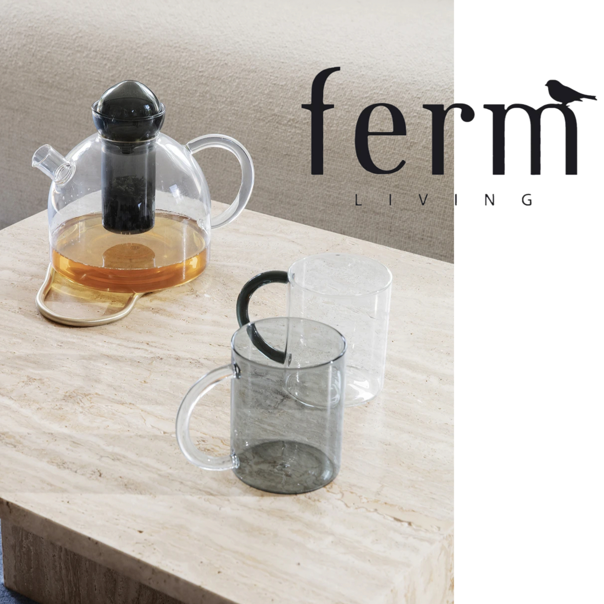 【fermLIVING】Still Mugs/北欧 耐熱ガラス マグ コップ 2個SET
