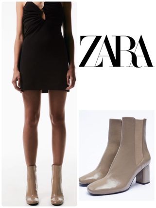 スペイン発送◎ZARA♪ヒールブーツ◎ベーシックデザイン♪人気*
