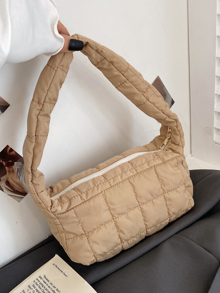 ハンドバッグ 韓国デザイン ミニ スクエア キルティング ハンドバッグ BAG(2)