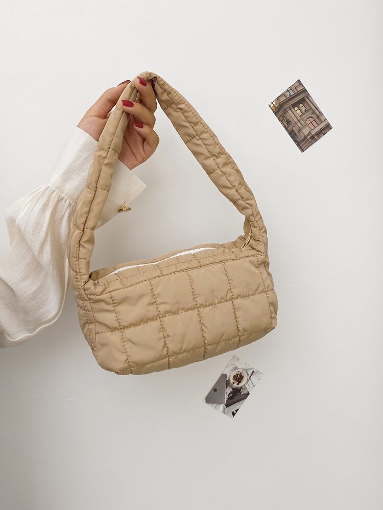 ハンドバッグ 韓国デザイン ミニ スクエア キルティング ハンドバッグ BAG(6)