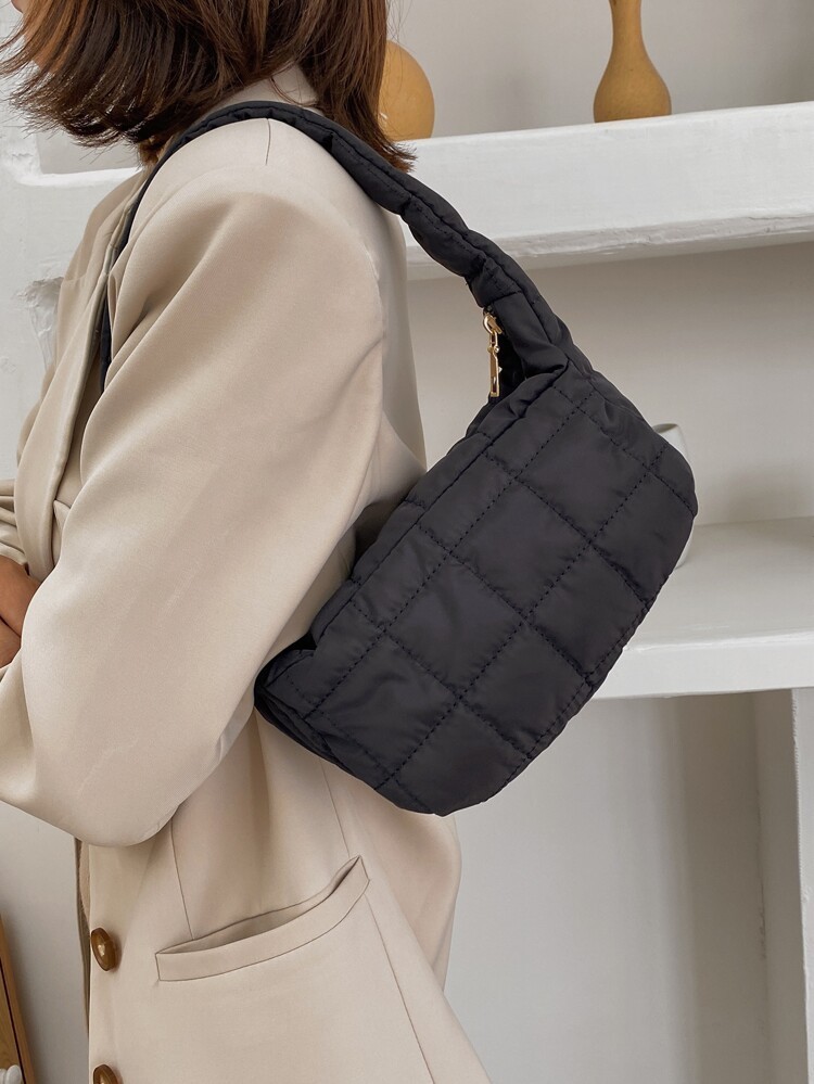 ハンドバッグ 韓国デザイン ミニ スクエア キルティング ハンドバッグ BAG(10)