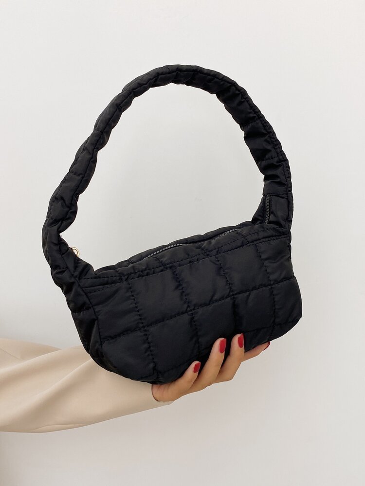 ハンドバッグ 韓国デザイン ミニ スクエア キルティング ハンドバッグ BAG(11)