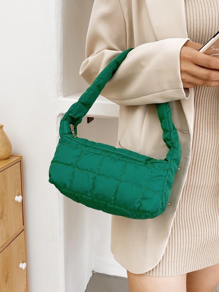 ハンドバッグ 韓国デザイン ミニ スクエア キルティング ハンドバッグ BAG(18)