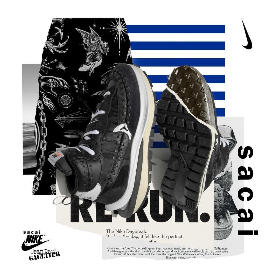 JEAN・PAUL GAULTIER×SACAI×NIKE VAPOR WAFFLE BLACK 正規品