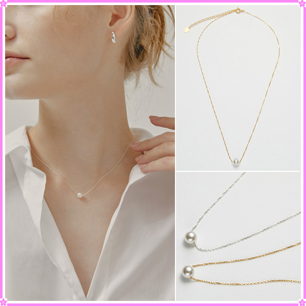 【Hei】swarovski pearl necklace~パールネックレス★2021秋コレ