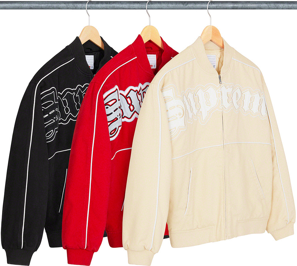 Supreme Twill Old English Varsity Jacket Red シュプリーム