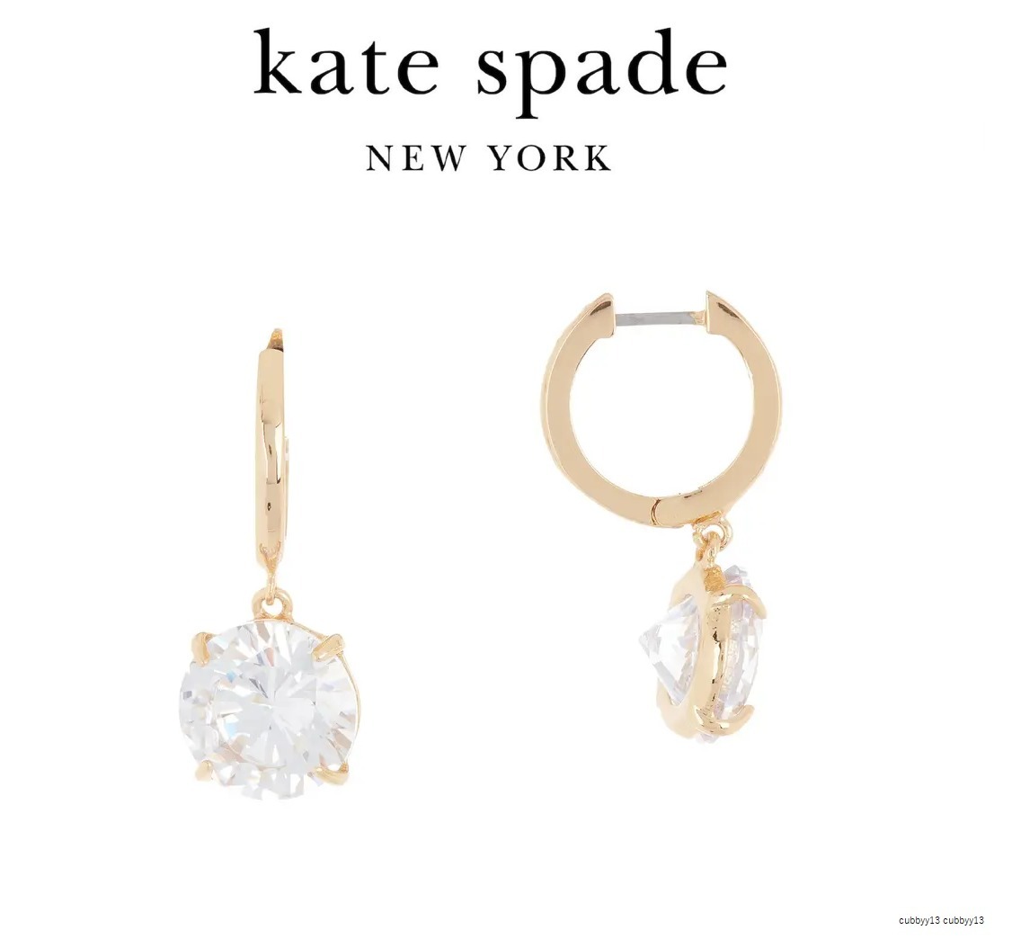 【キラキラ♪】kate spade☆round cz huggieフープピアス