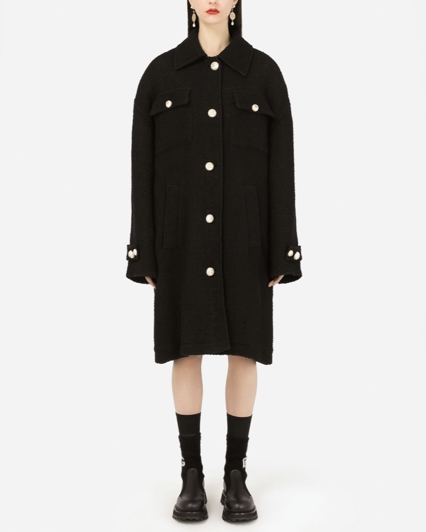 Dolce Gabbana コート ★直営店★【DG】コート ブークレ DGパールボタン(2)