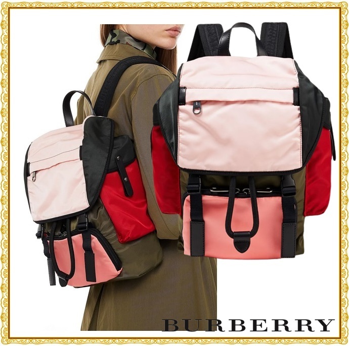 【関税送料込】BURBERRY カラーブロック シェル バックパック