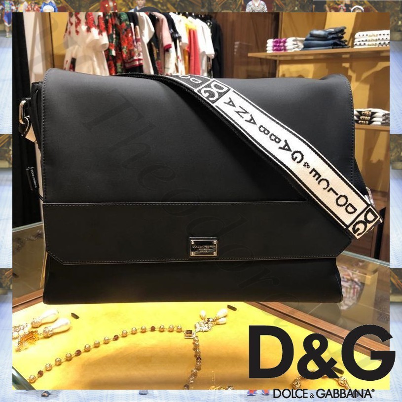 Dolce&Gabbana ポリエステル混紡 ロゴベルト ショルダーバッグ