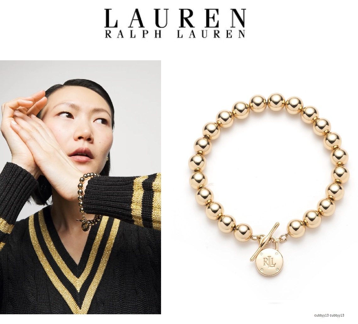 LAUREN RALPH LAUREN☆Gold-Tone Logoブレスレット