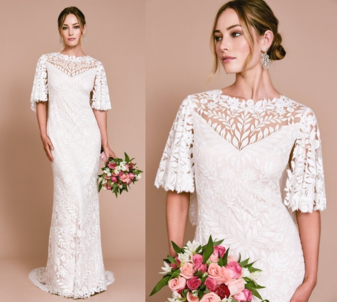 ☆TADASHI SHOJI フローラルレースカクテルドレス☆