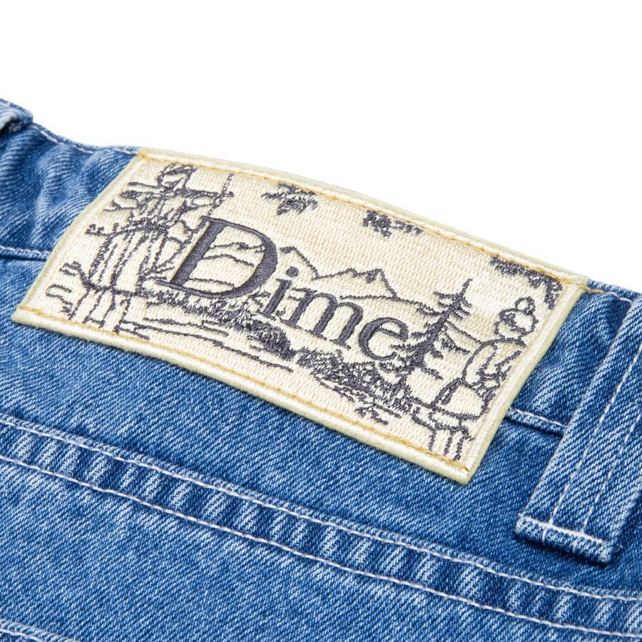 Dime CLASSIC デニムパンツ 刺繍ロゴ 2色 Light Indigo 送料込み (Dime