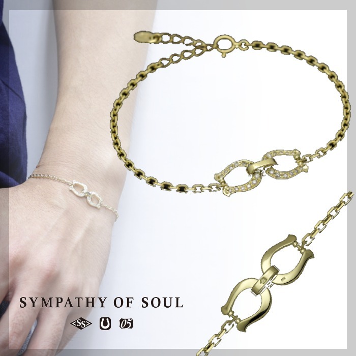 SYMPATY OF SOUL◆ ホースシュー チェーン ブレスレット K18
