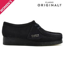 【国内発送】CLARKS ワラビー woman ブラックスエード 26155522