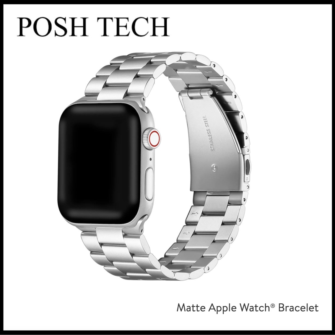 The Posh Tech★マットな質感がお洒落APPLE WATCH BAND silver