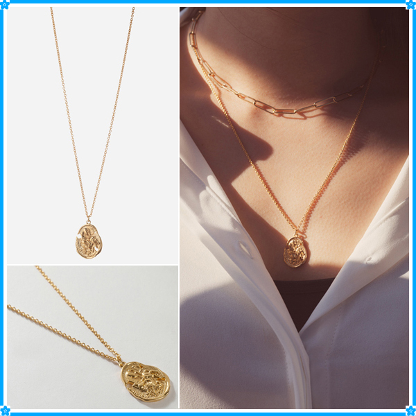 【TATIANA】Vintage oval coin Necklace〜コインネックレス