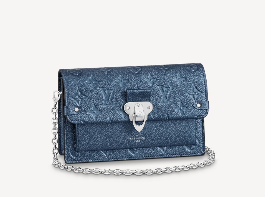 Louis Vuitton 長財布 21FW 新作 ◆ 便利 ショルダーバッグ 財布 チェーン 青 長財布(2)