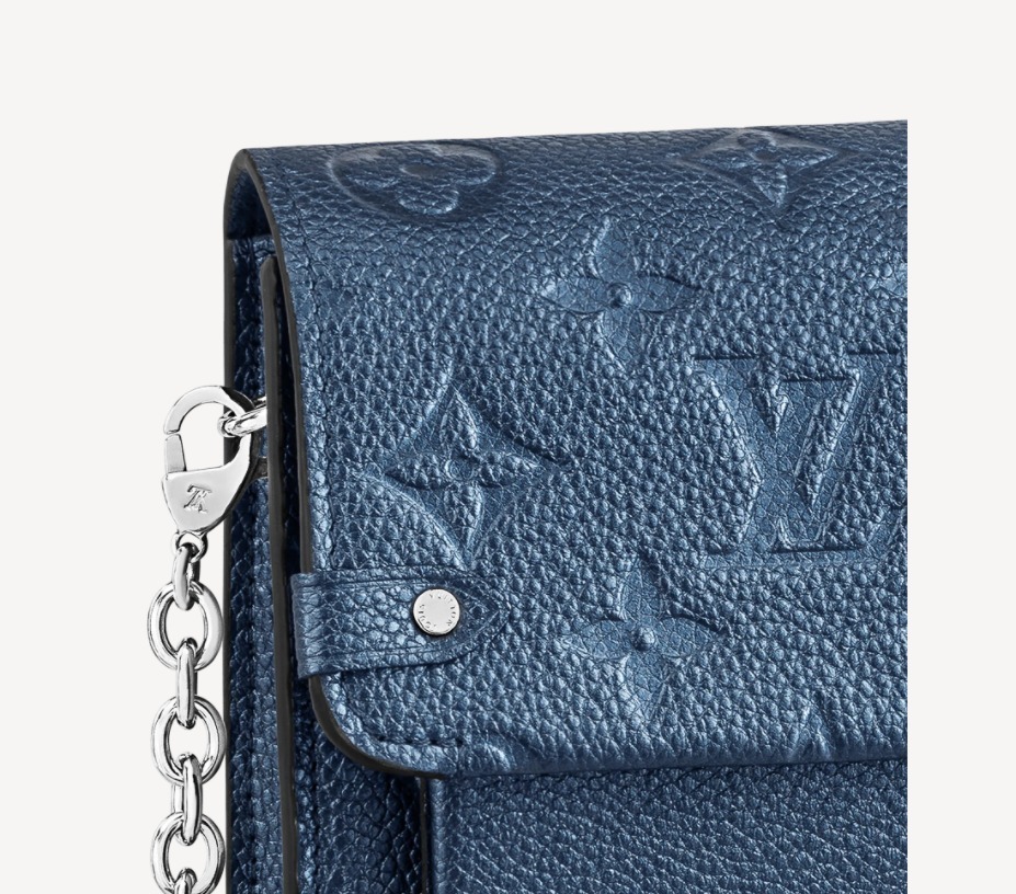 Louis Vuitton 長財布 21FW 新作 ◆ 便利 ショルダーバッグ 財布 チェーン 青 長財布(3)