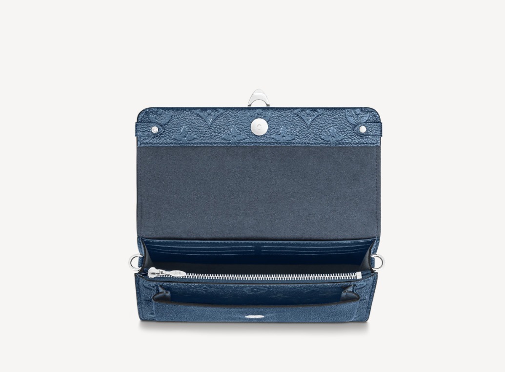 Louis Vuitton 長財布 21FW 新作 ◆ 便利 ショルダーバッグ 財布 チェーン 青 長財布(5)