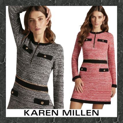 即納最大半額 Karen Millen ツイードニットミリタリーワンピース 追跡配送 全日本送料無料 Techcenterperu Com