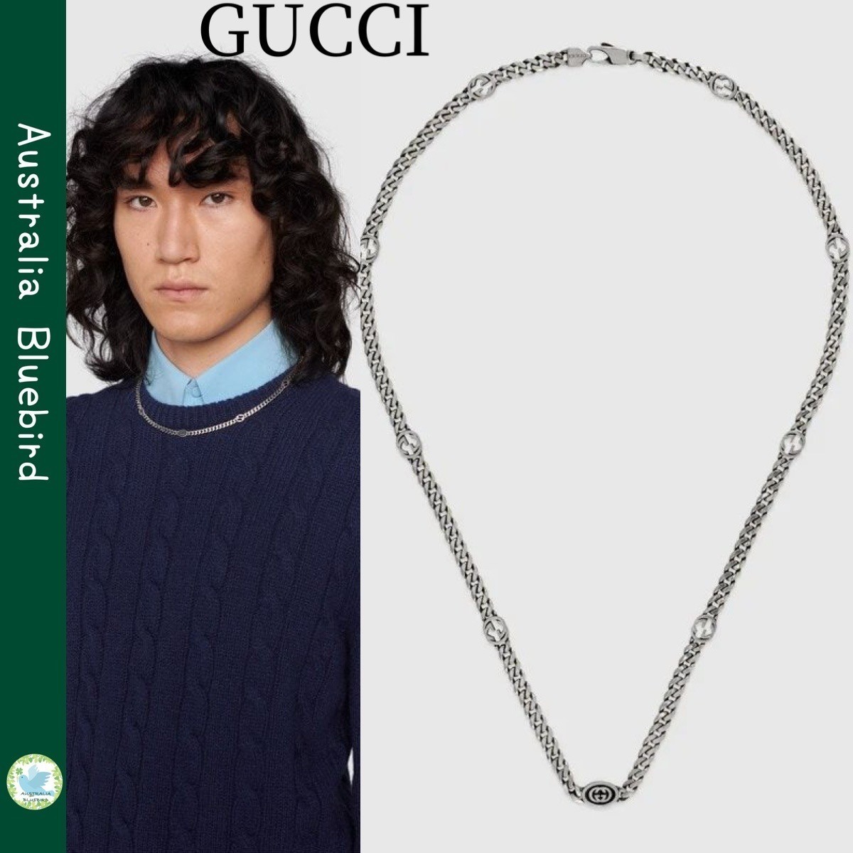 GUCCI インターロッキングG スリム チェーン ネックレス (GUCCI