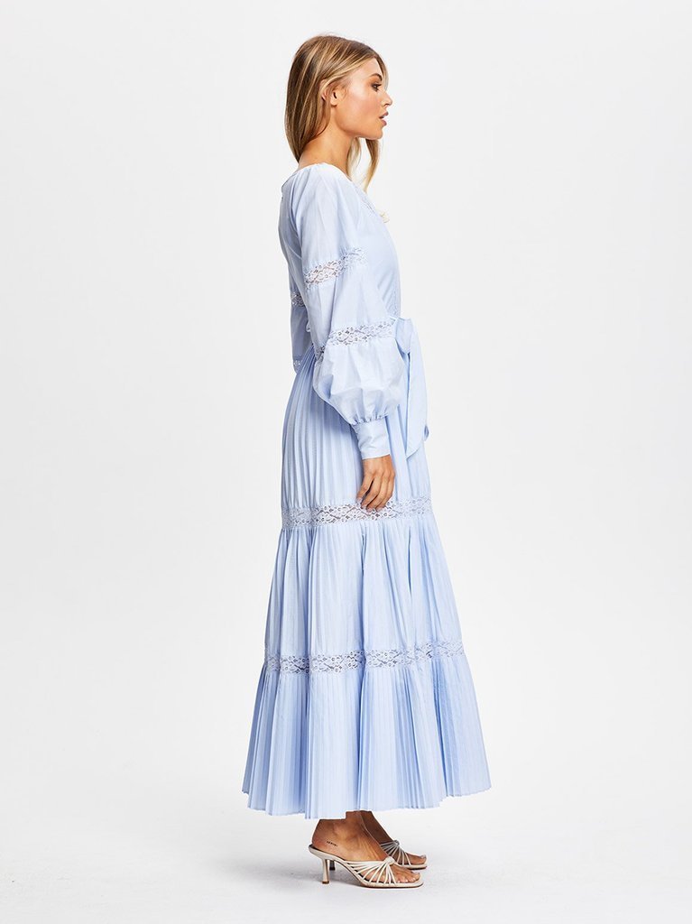 Alice Mccall ワンピース セレブ愛用*aliceMcCALL*マキシドレス ティアード フレア ブルー(6)