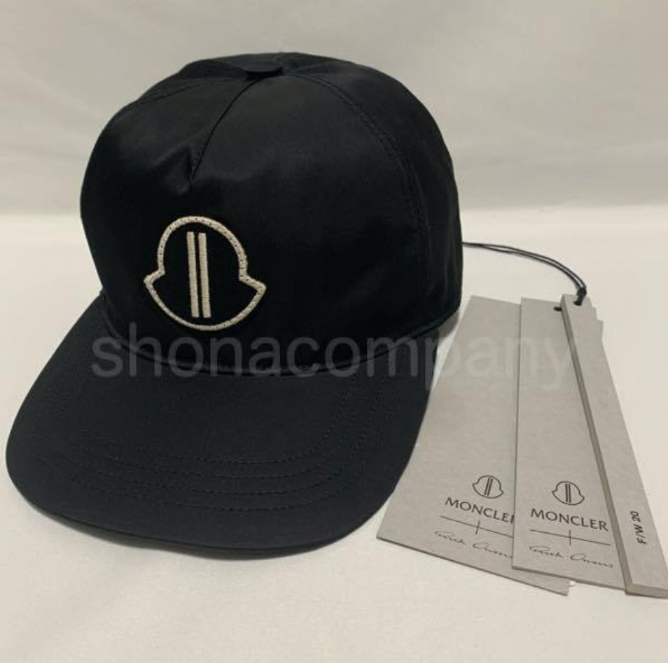 【関税込】◆MONCLER + RICK OWENS モンクレール◆ロゴ キャップ