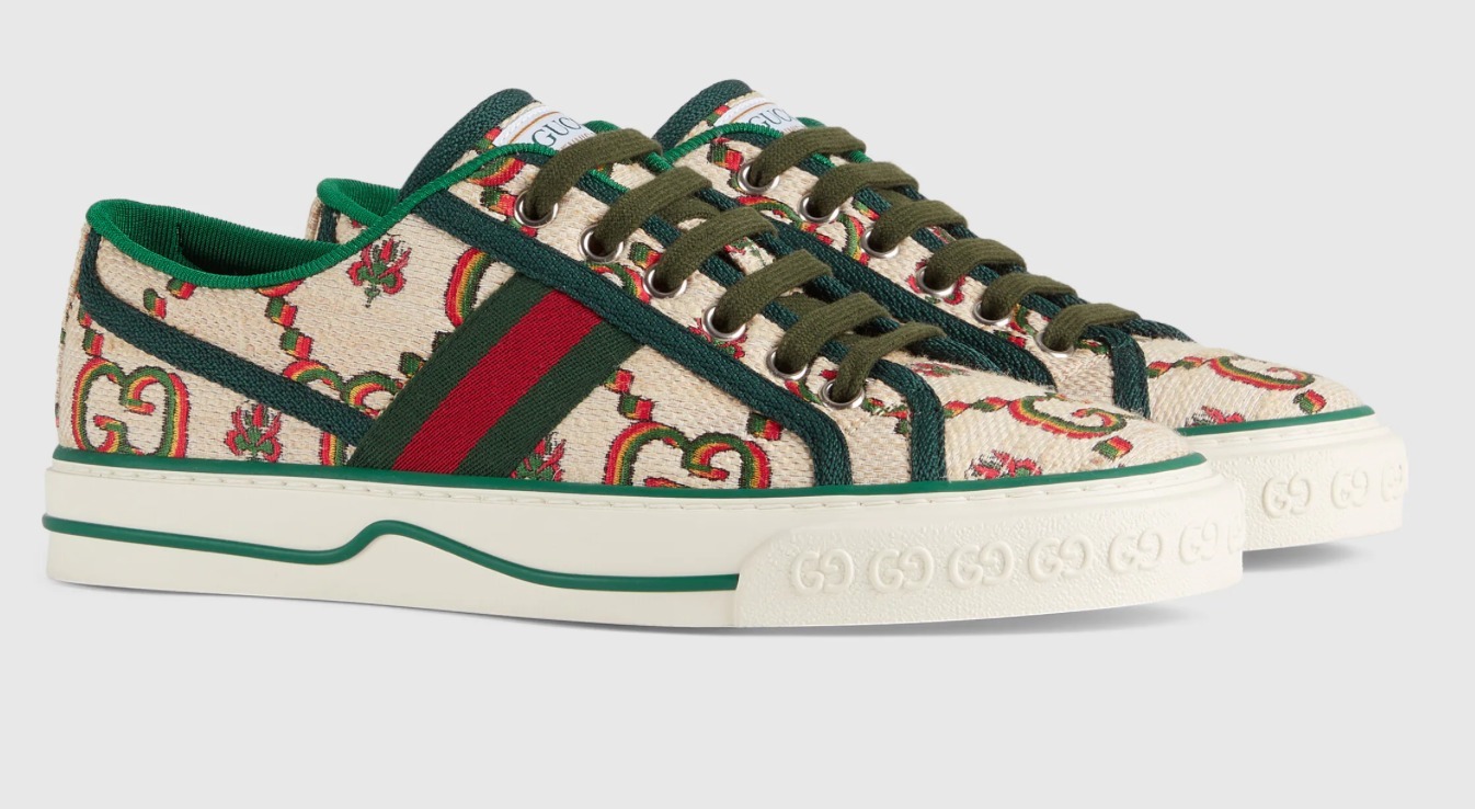 GUCCI スニーカー Gucci 100周年 スニーカー 靴 テニス 1977 送料込 直営 GG ロゴ(4)