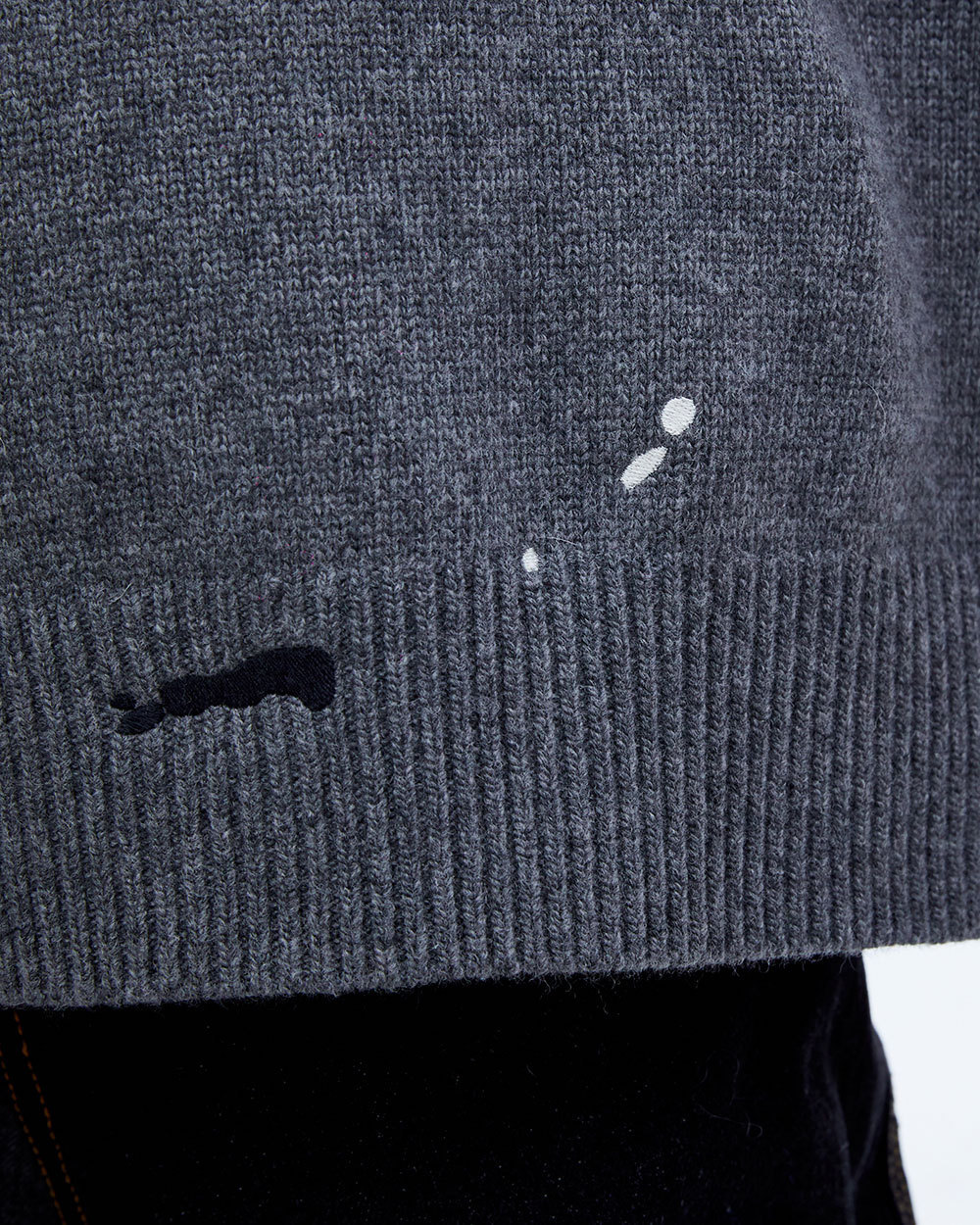 21FW ☆アーダーエラー ニットADERERROR Admore knit (ADERERROR 通販卸し売り adererror Ivoryニット、セーター knit Stain ニット/セーター