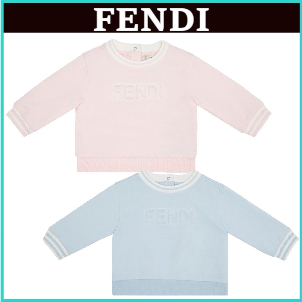 日本製】 ◇FENDI◇日本未入荷! ロゴ入りコットンベビースウェットシャツ ベビー用トップス サイズを選択してください:1M(50cm以下) 日本製】 ◇FENDI◇日本未入荷! ロゴ入りコットンベビースウェットシャツ ベビー用トップス サイズを選択してください:1M(50cm以下)