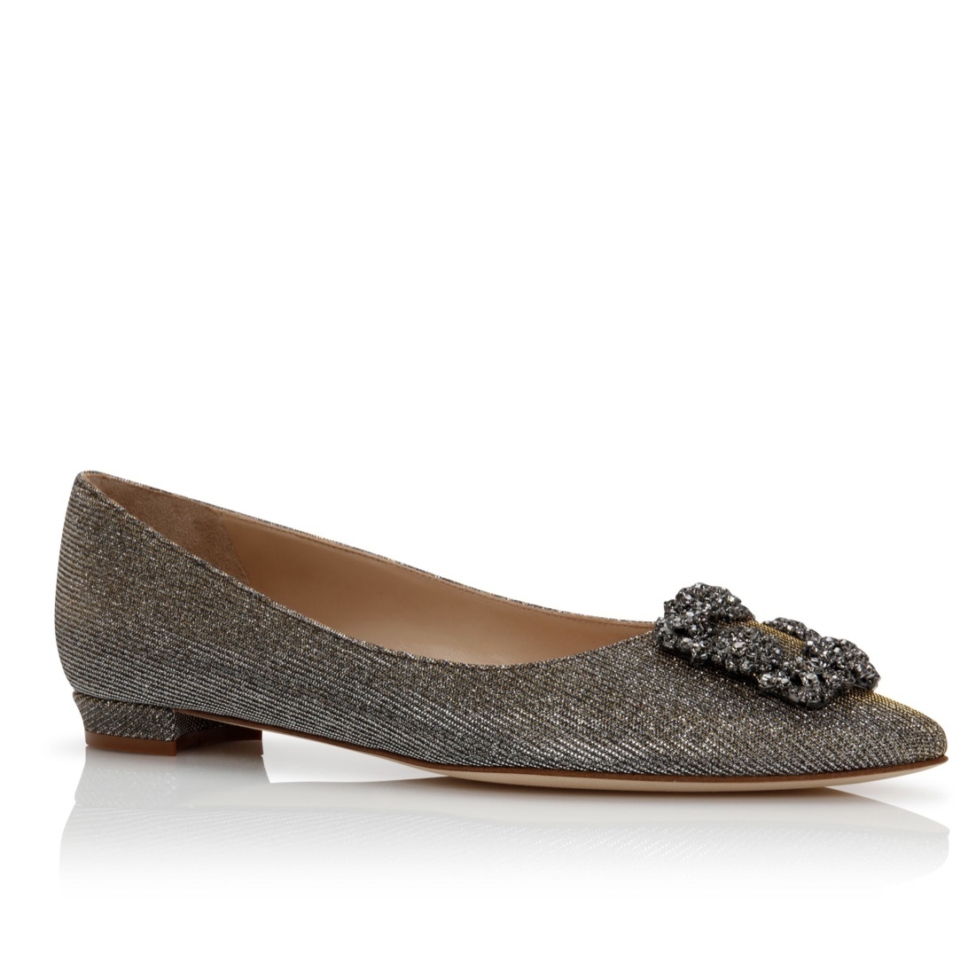 英国発☆Manolo Blahnik☆ハンギシフラット ゴールドグリッター