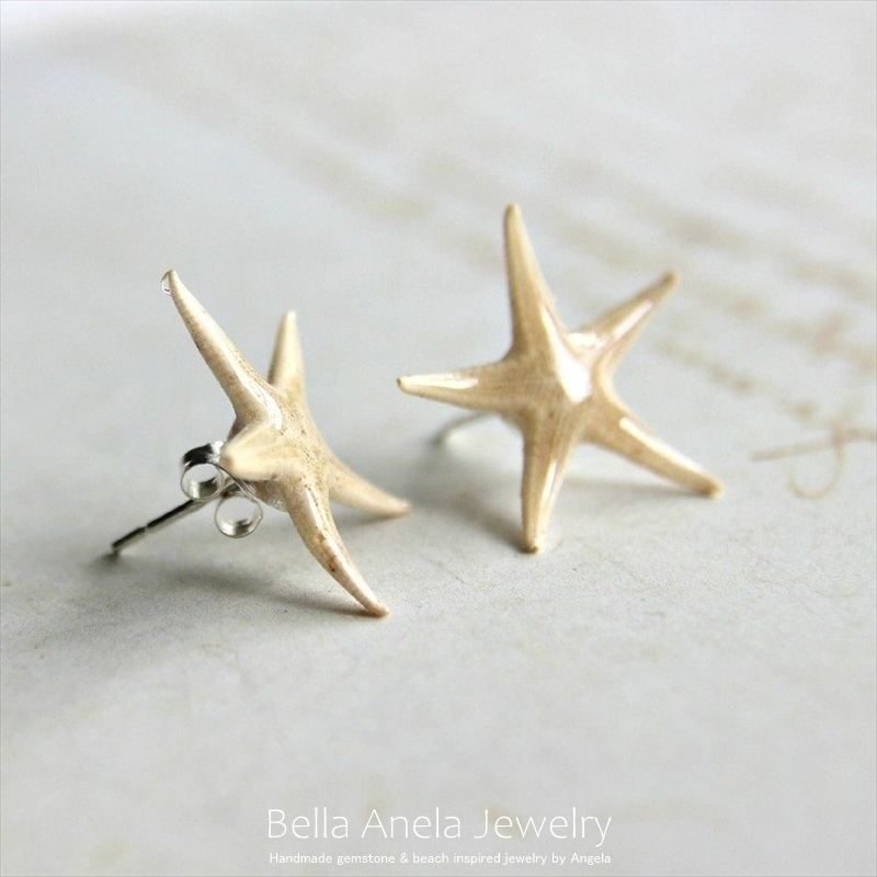 リアル スターフィッシュ スタッズ ピアス ハワイ BellaAnela