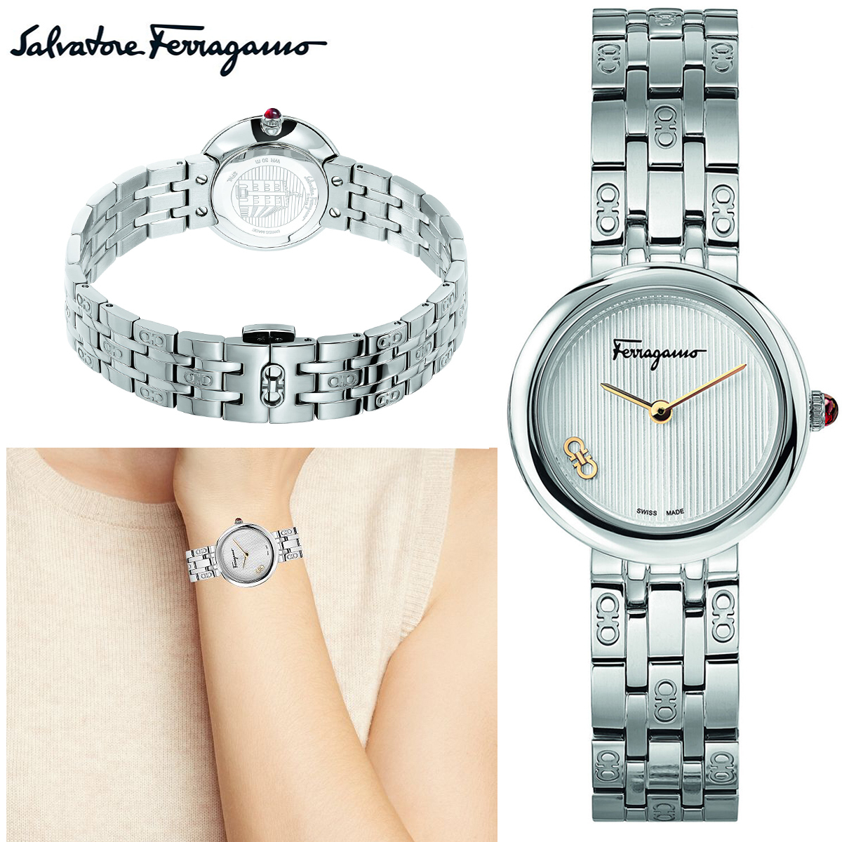 特価!Salvatore Ferragamo Silver Ferragamo Forever SFNL00520